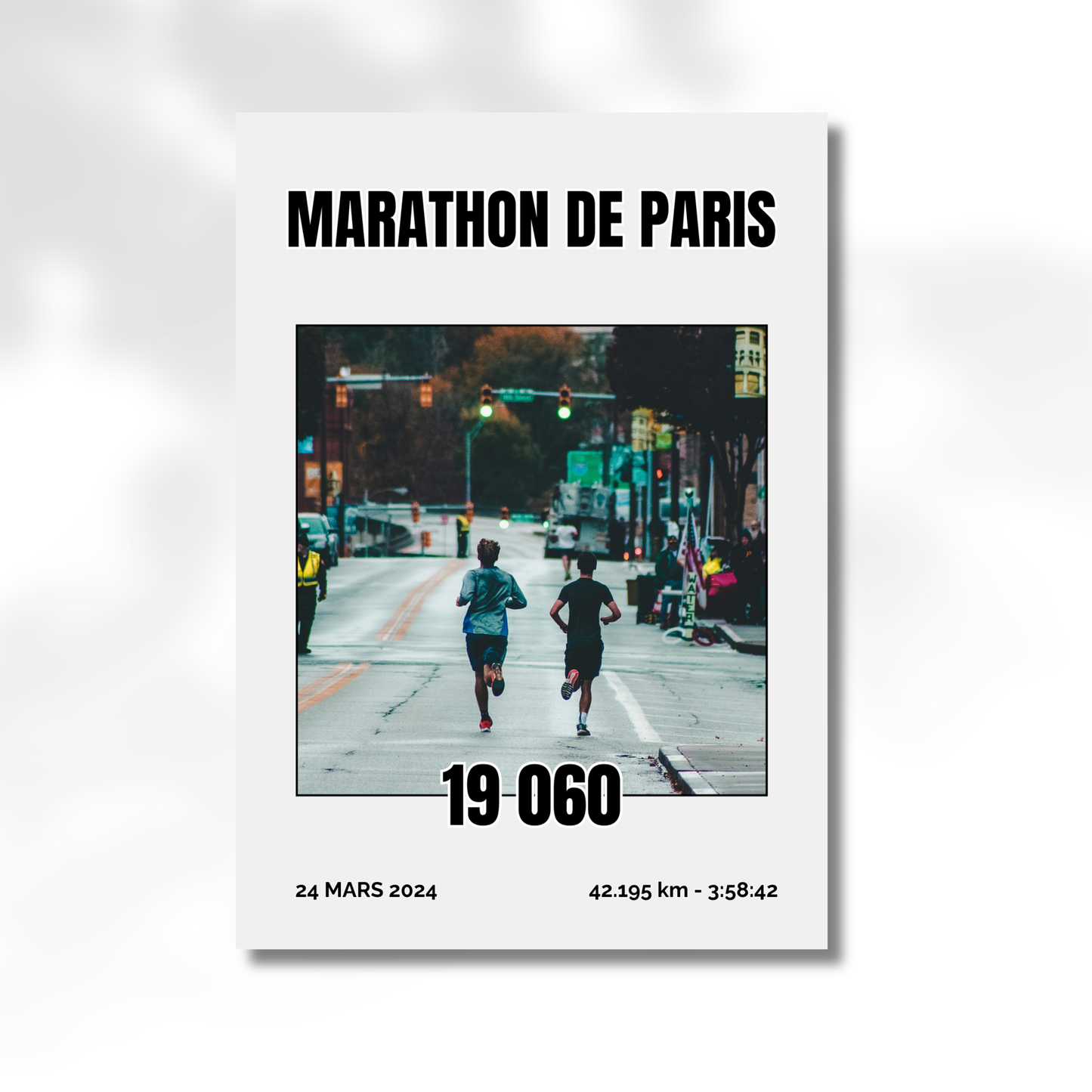 Affiche course à pied personnalisée