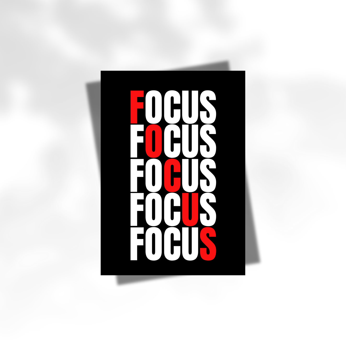 Affiche "Focus" – Rouge et Noir