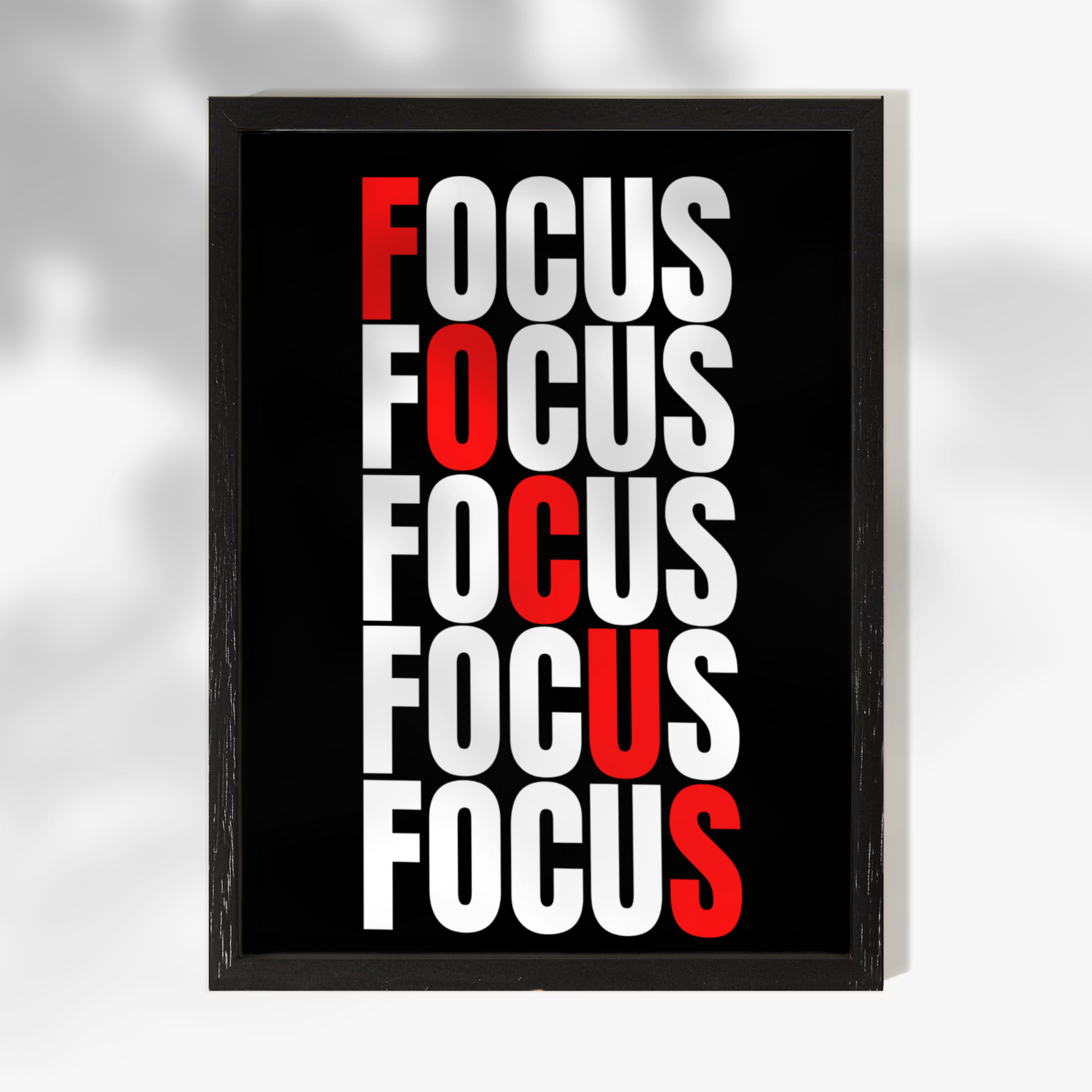 Affiche Focus Motivante – Rouge et Noir
