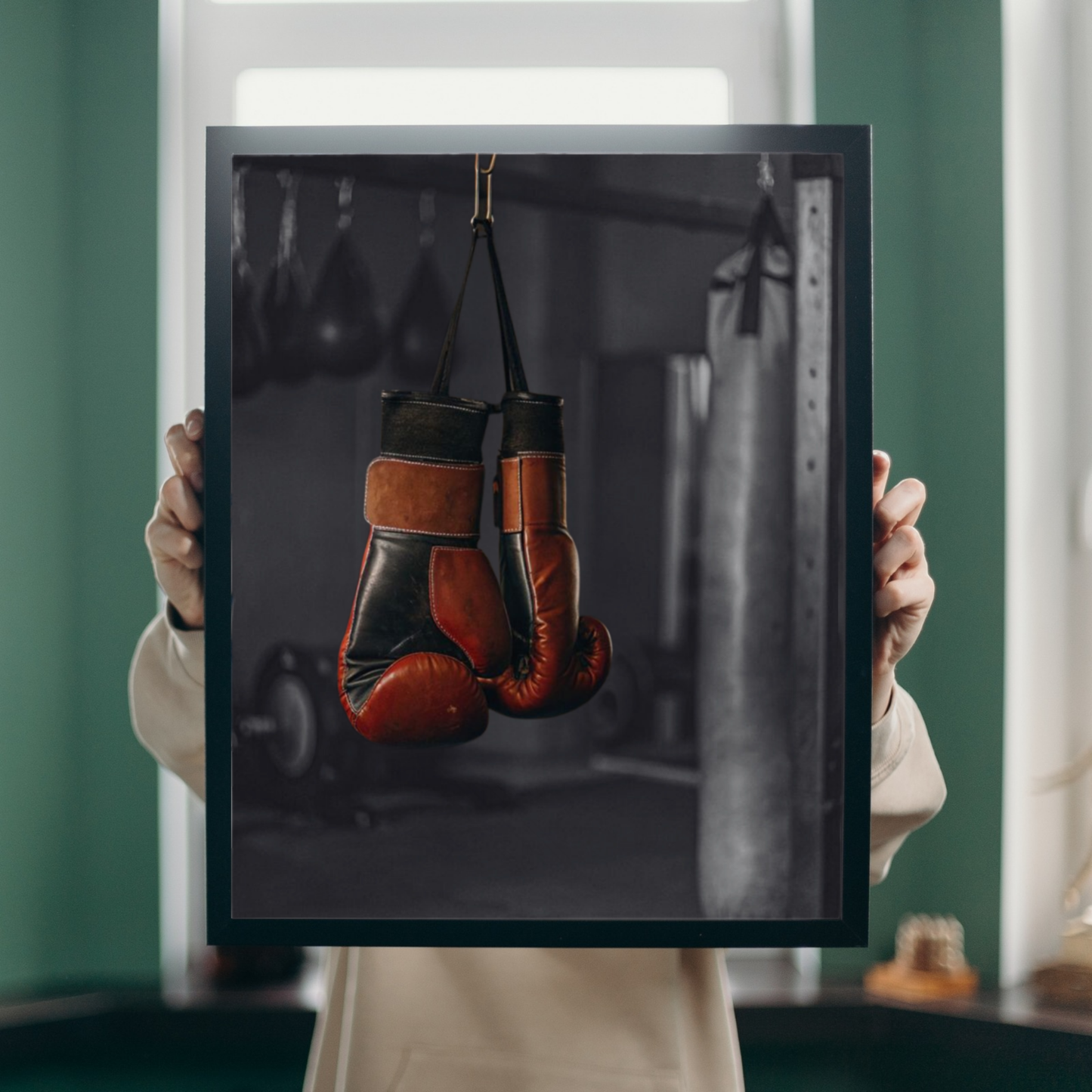 Affiche gants de boxe