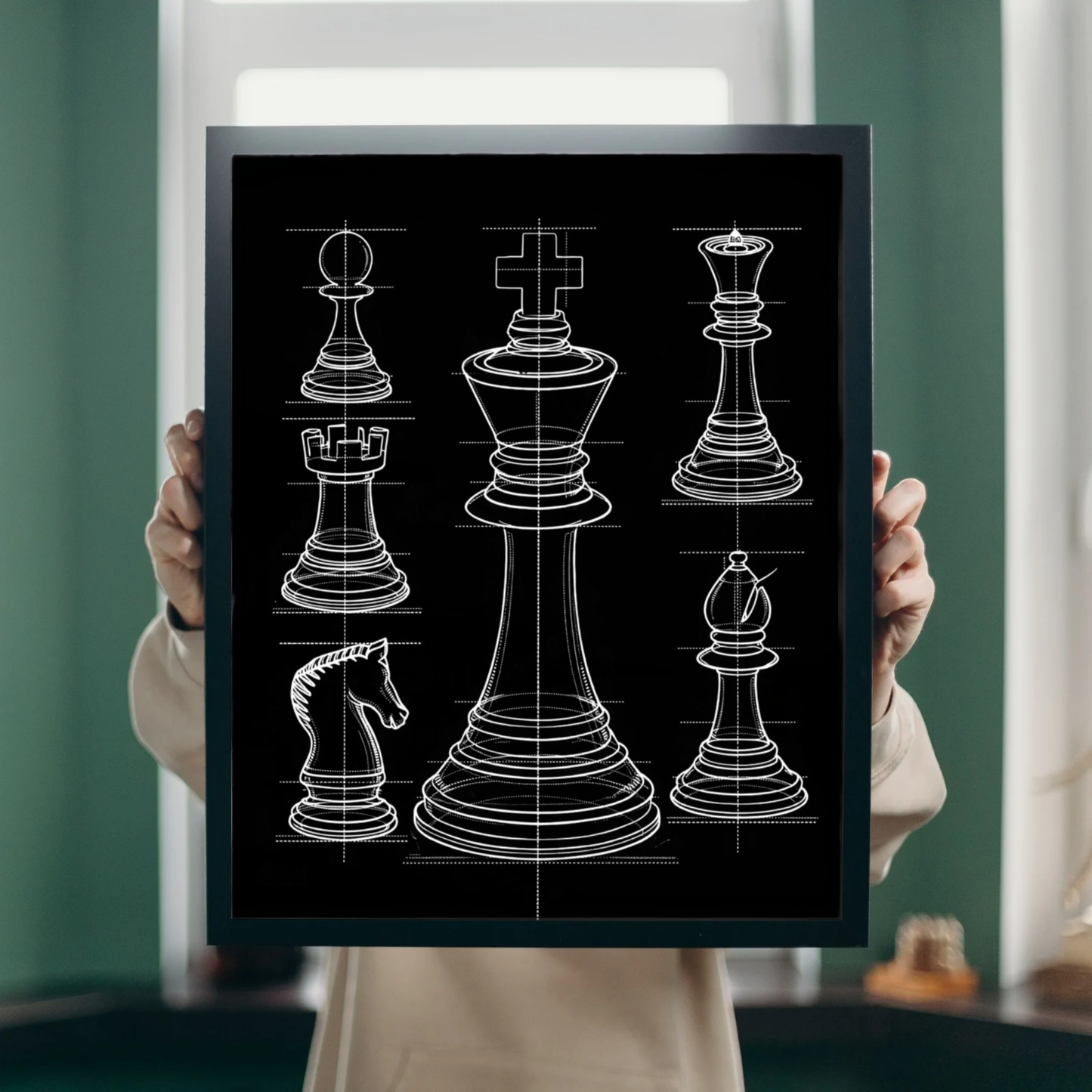 Affiche Jeu d’Échecs – Stratégie, Réflexion et Élégance