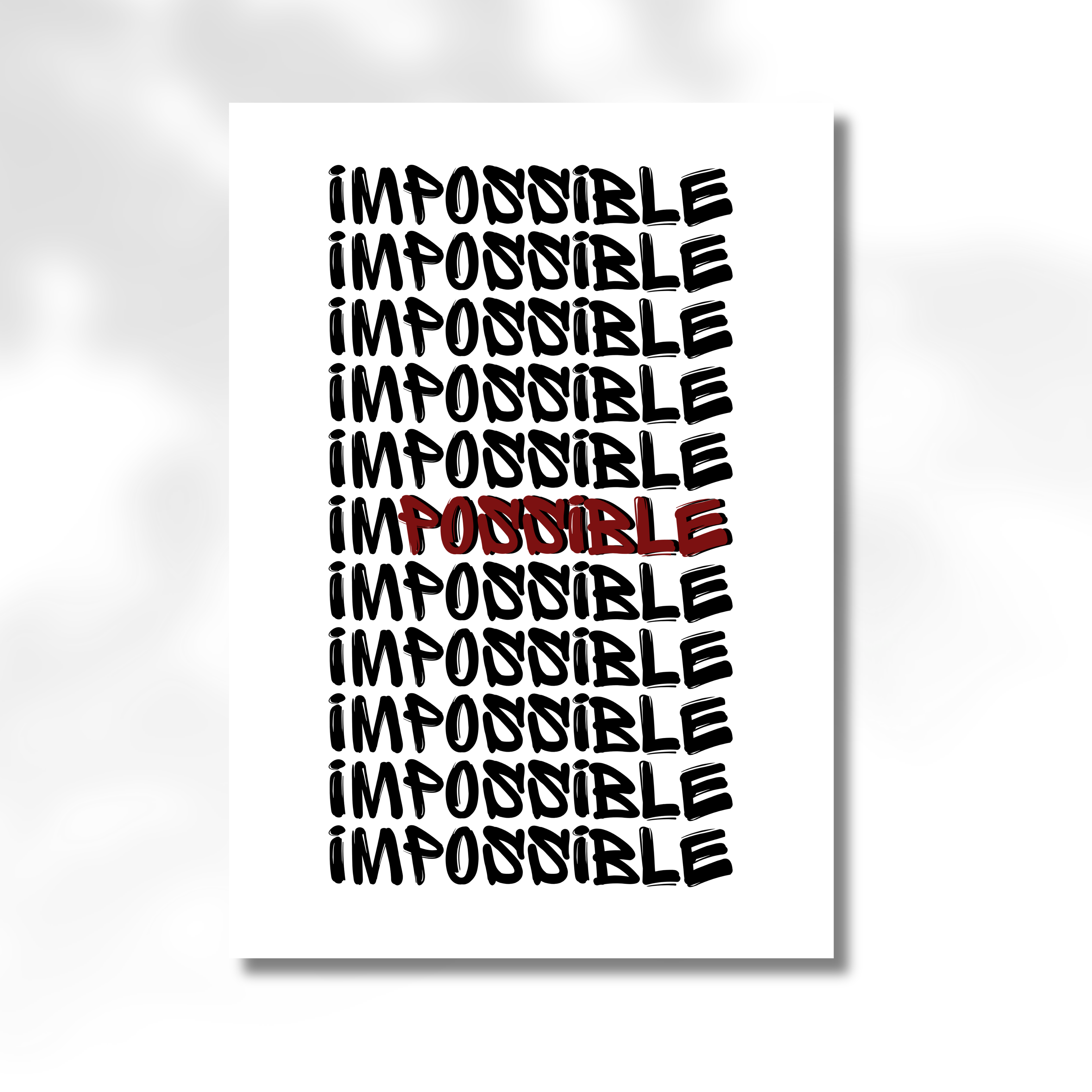 Affiche de motivation - Impossible