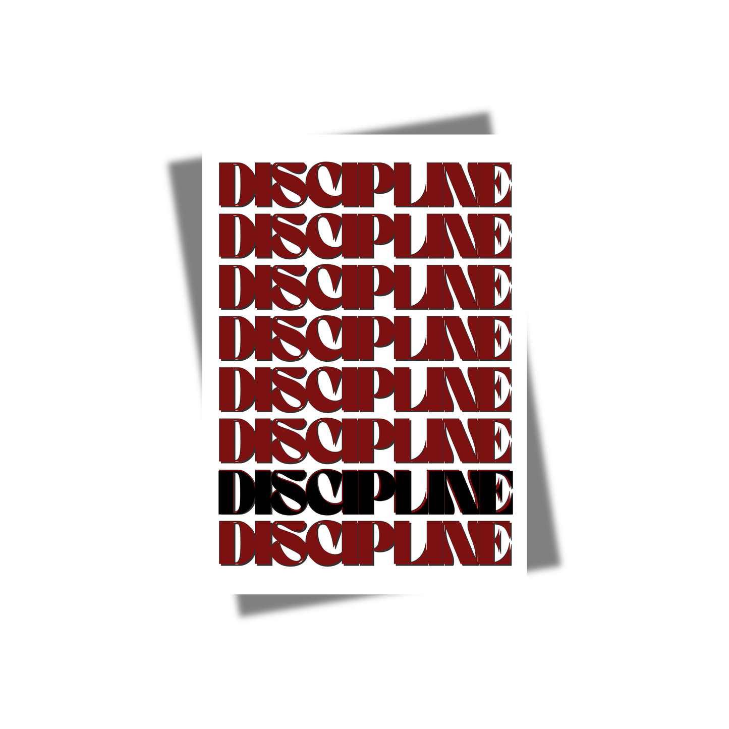 Affiche discipline inspirante