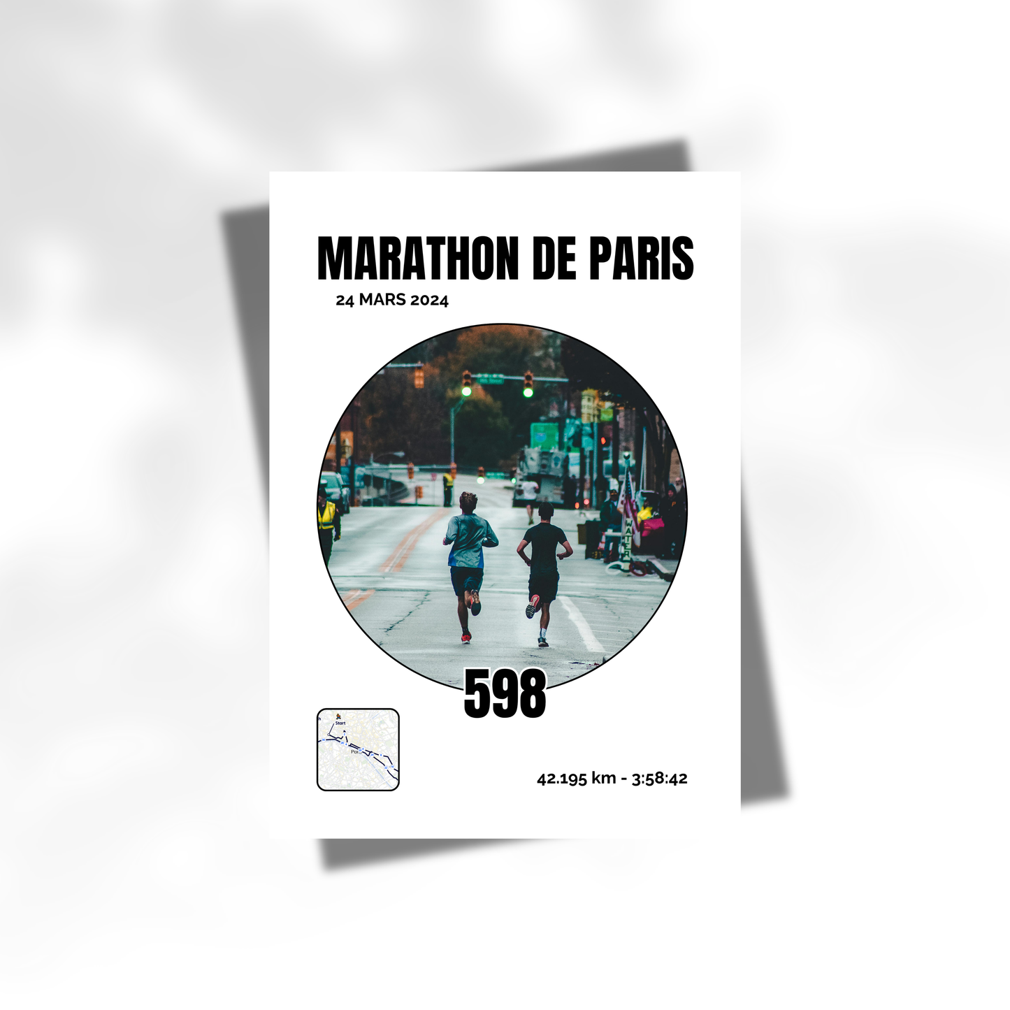 Affiche running personnalisée - Immortalisez votre course