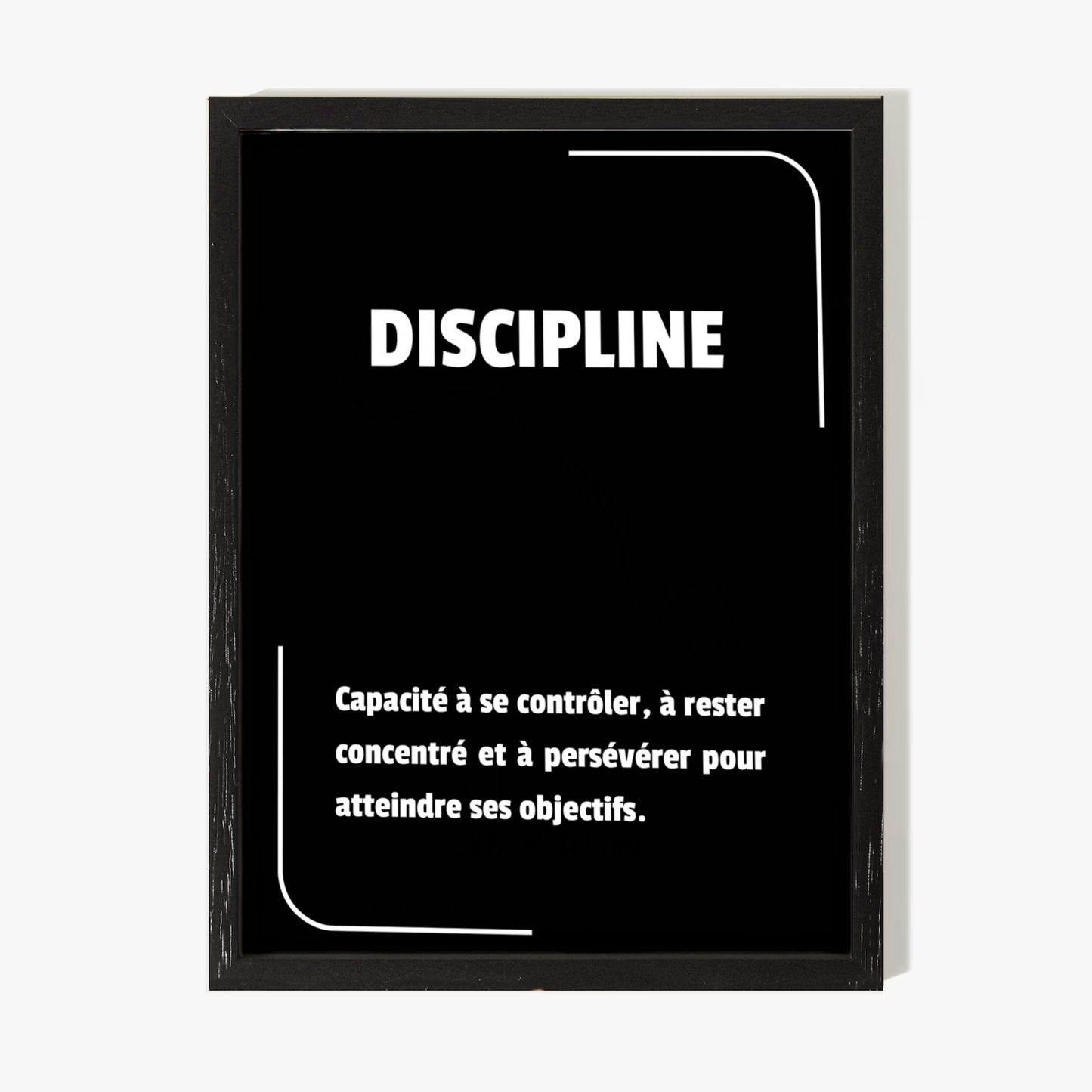 Affiche “Discipline” – Reste motivé et dépasse-toi chaque jour