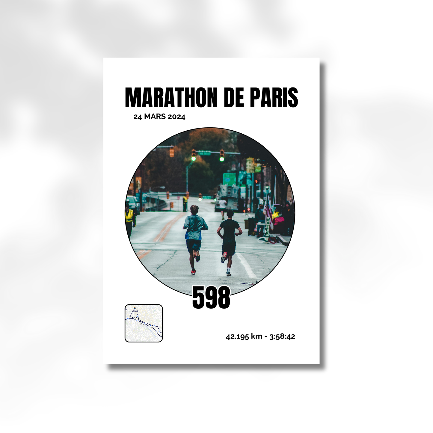 Affiche running personnalisée - Immortalisez votre course
