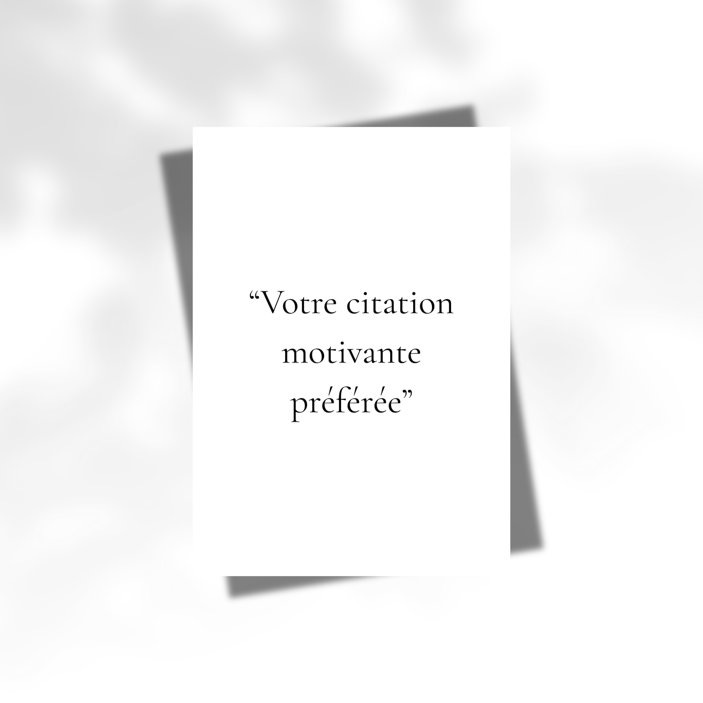 Affiche Citation personnalisée