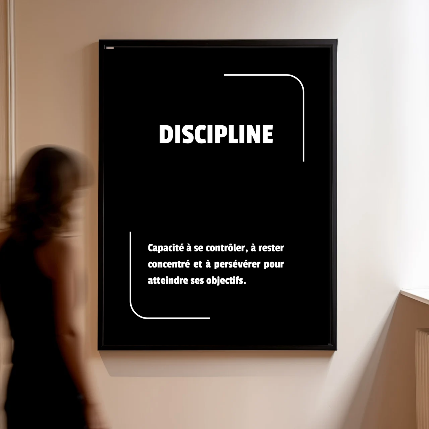 Affiche “Discipline” – Reste motivé et dépasse-toi chaque jour