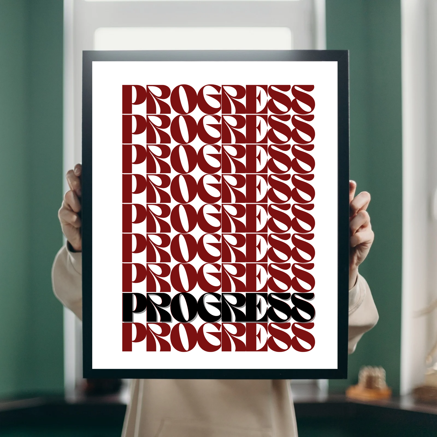 Affiche progress inspirante