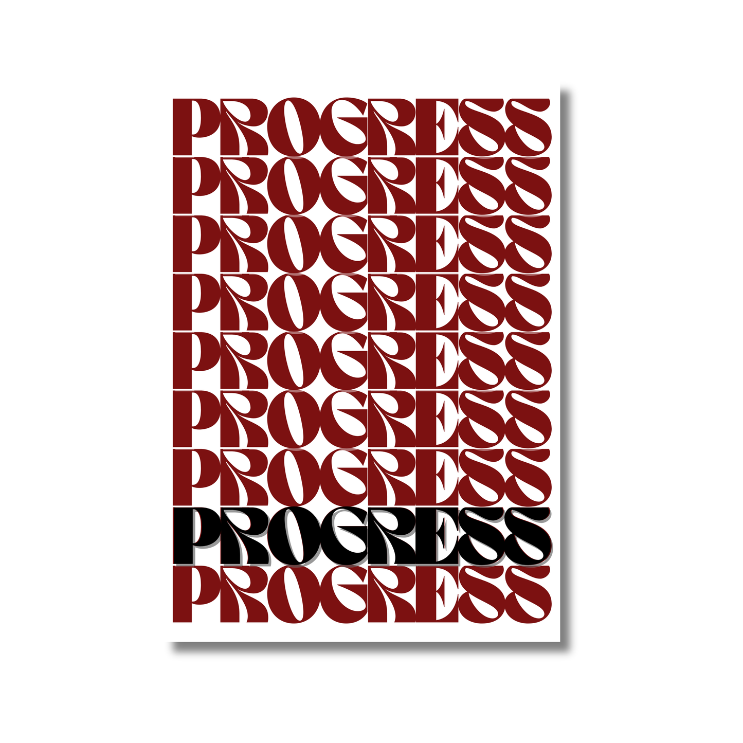 Affiche progress inspirante