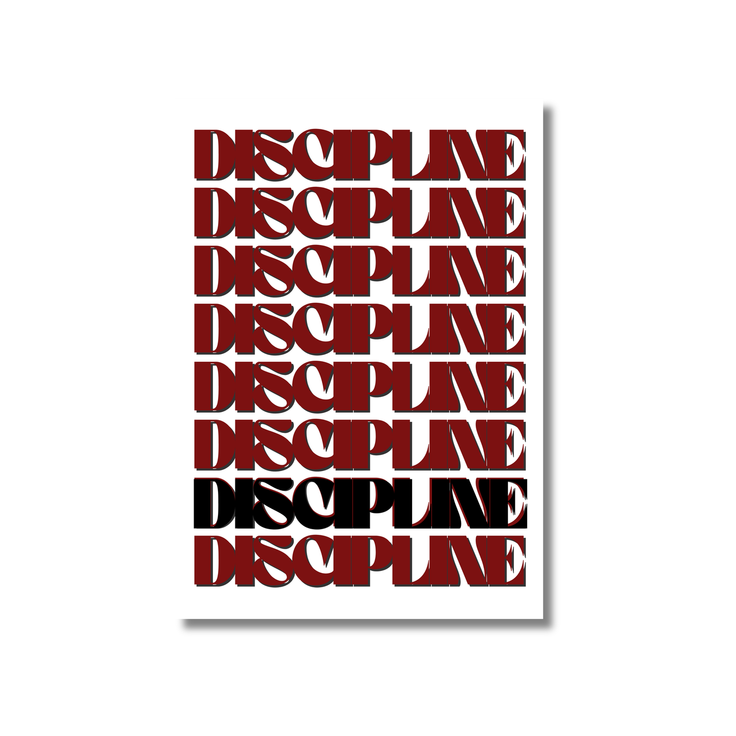 Affiche discipline inspirante