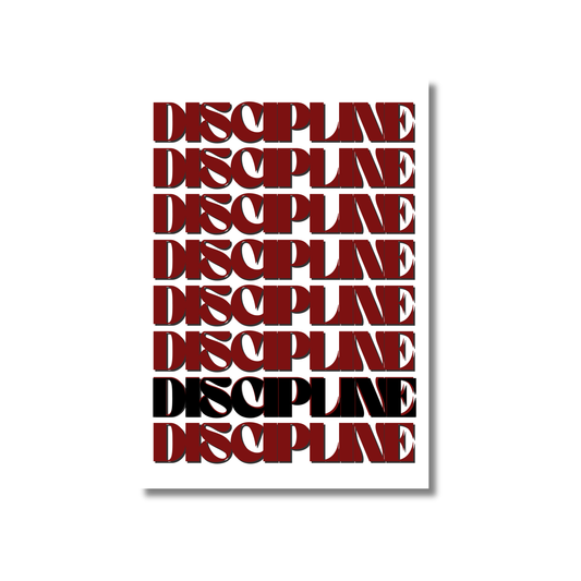 Affiche discipline inspirante