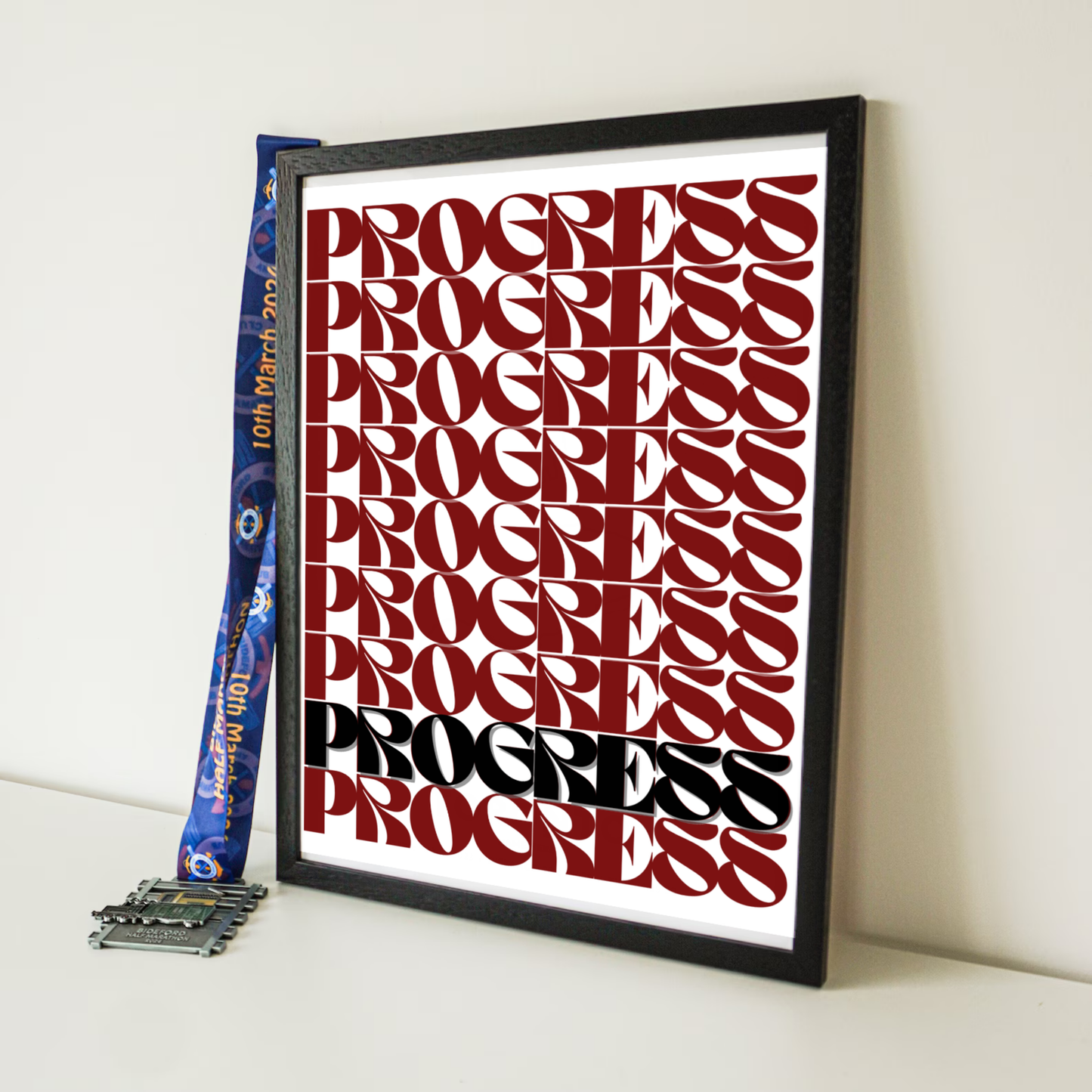 Affiche progress inspirante