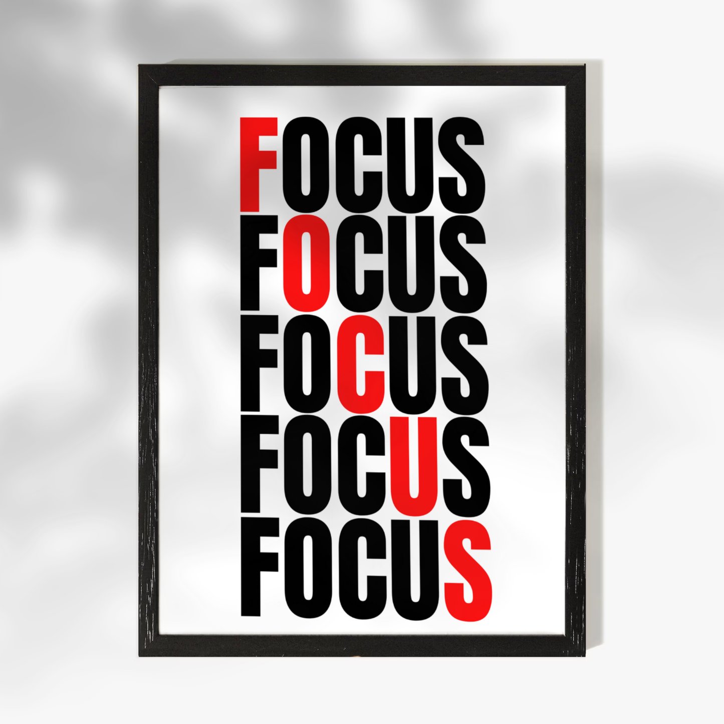 Affiche "Focus" – Rouge et Noir