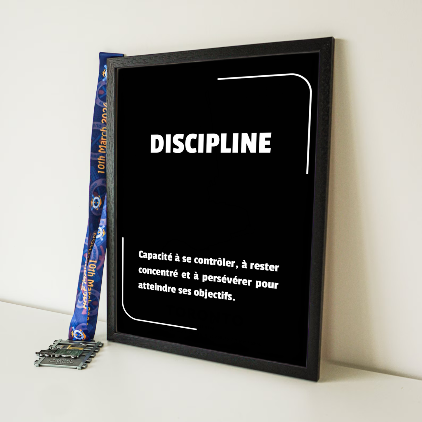 Affiche “Discipline” – Reste motivé et dépasse-toi chaque jour