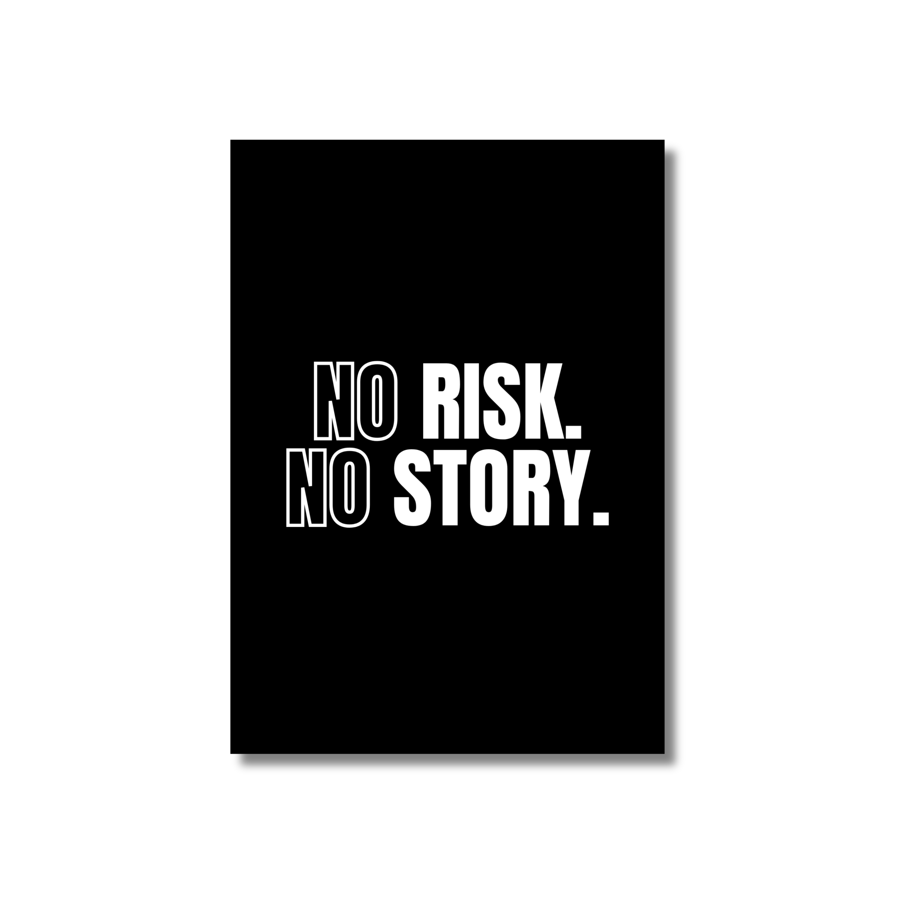 Affiche de motivation - No risk no story.