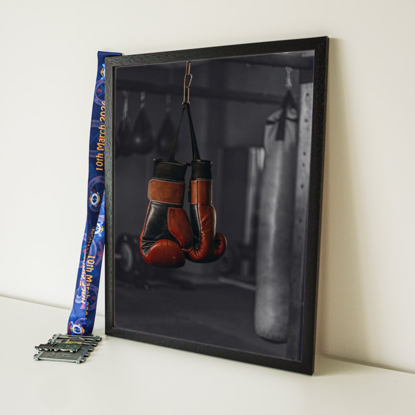 Affiche gants de boxe