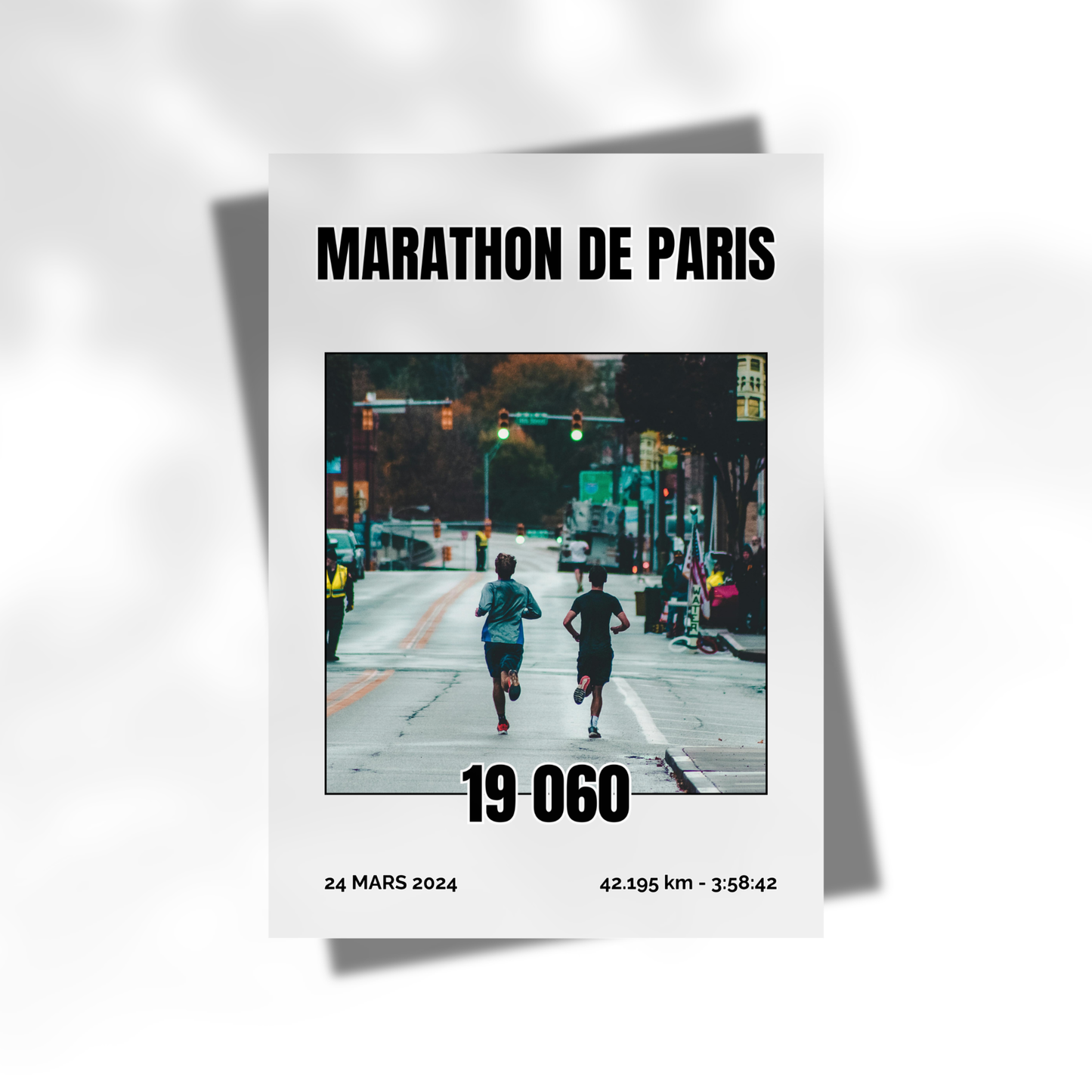 Affiche course à pied personnalisée