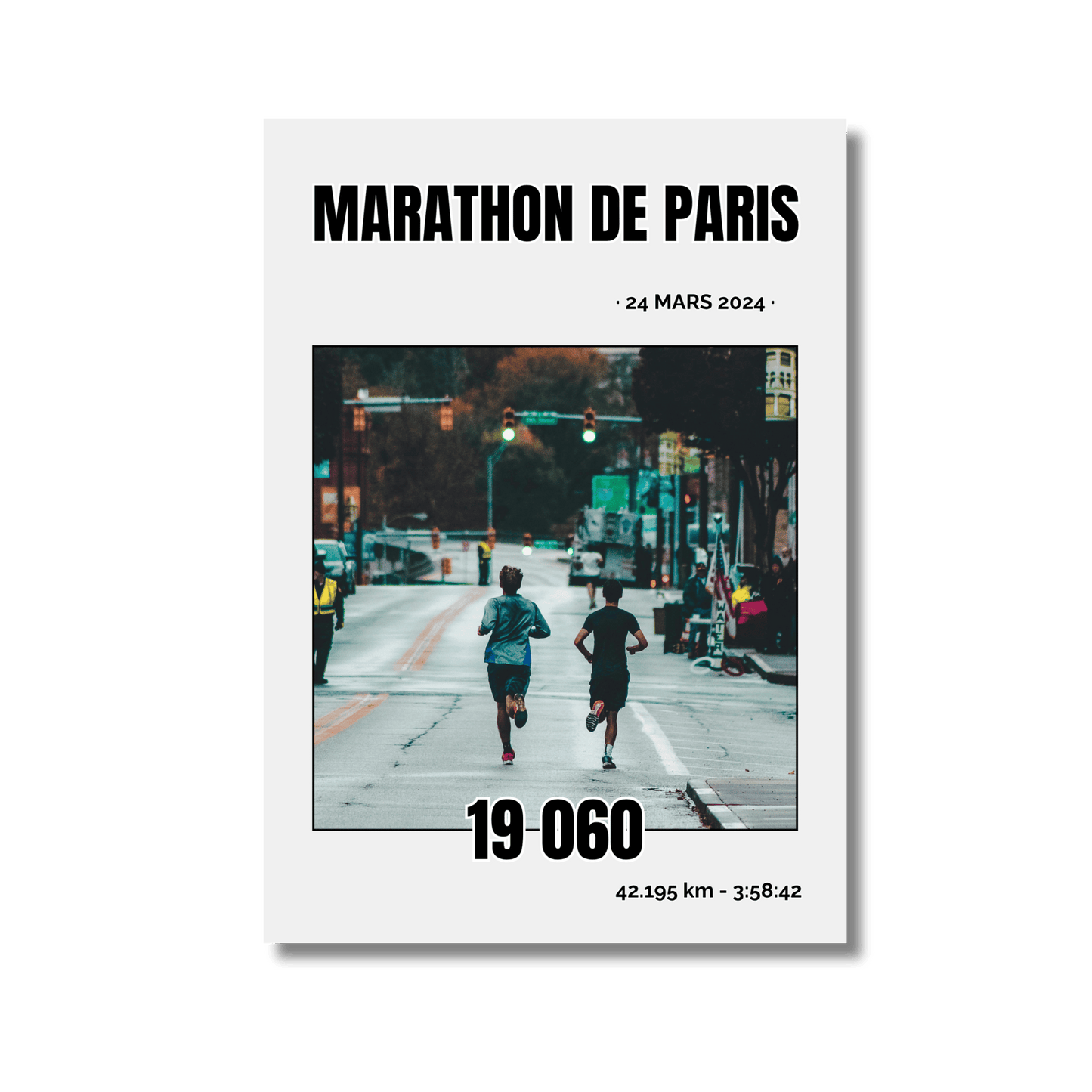 Affiche course à pied personnalisée