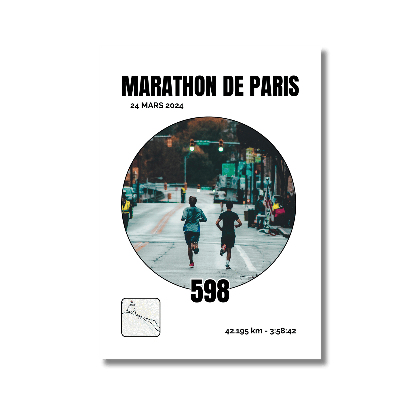 Affiche running personnalisée - Immortalisez votre course
