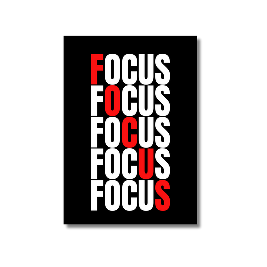 Affiche "Focus" – Rouge et Noir